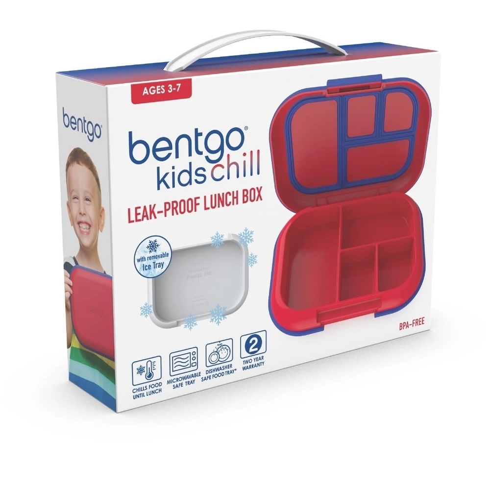 Kids Chill Red Leak-Proof Lunch Box